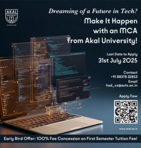 Admissions Open for MCA in Artificial Intelligence and Machine Learning
