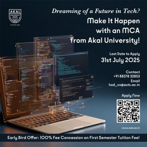 Admissions Open for MCA in Artificial Intelligence and Machine Learning