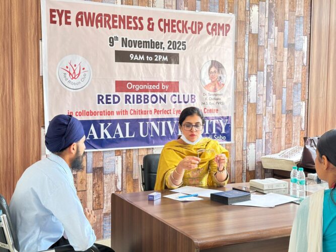 Bringing Clarity to Vision – Akal University Hosts Free Eye Awareness & Check-Up Camp