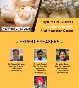 Grow, Learn, Thrive – Akal University Announces Three-Day Mushroom Cultivation Workshop