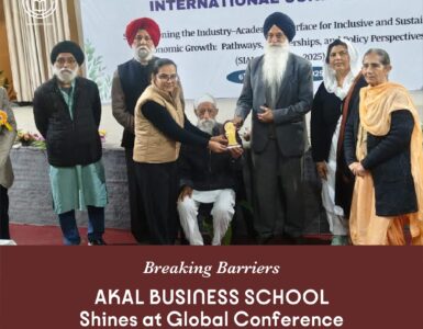Academic Excellence Meets the Global Stage – Harleen Kaur of Akal Business School secures Top Rank at SIAI-ISEG 2025