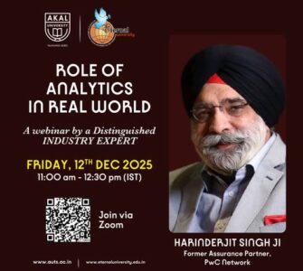 A Transformative Experience as Real World Analytics comes alive for Akal University and Eternal University