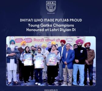 Akal University Shines at ‘Lohri Diyian De’ Ceremony- Top honours for winners of National Senior Gatka Championship 2025.