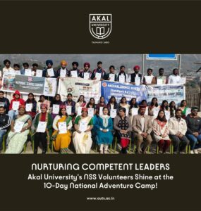 The Adventure of Intensive Training Camps creates Courage and Character for Akal University’s NSS Volunteers