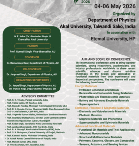 Building a Sustainable Tomorrow – The ICNMSF-2026 at Akal University Building a Sustainable Tomorrow – The ICNMSF-2026 at Akal University