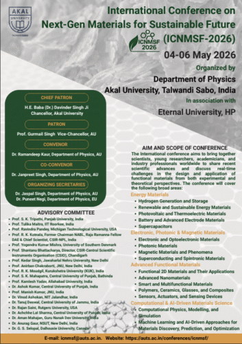 Building a Sustainable Tomorrow – The ICNMSF-2026 at Akal University