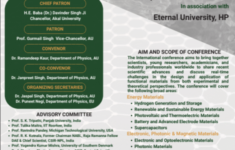 Building a Sustainable Tomorrow – The ICNMSF-2026 at Akal University Building a Sustainable Tomorrow – The ICNMSF-2026 at Akal University